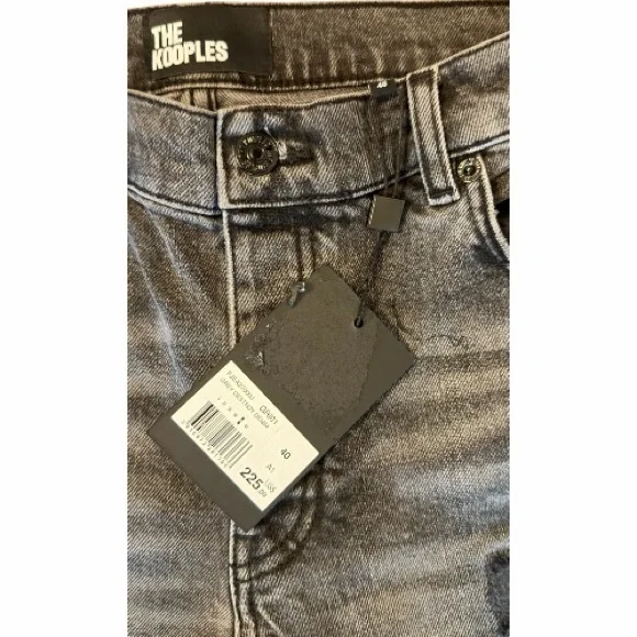 The Kooples Grey Destroy Denim JeansSize 40 US 30 (Women's 8) NWT